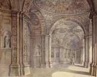 Clerisseau Charles-Louis Interior of the Villa Madama in Rome  - Hermitage